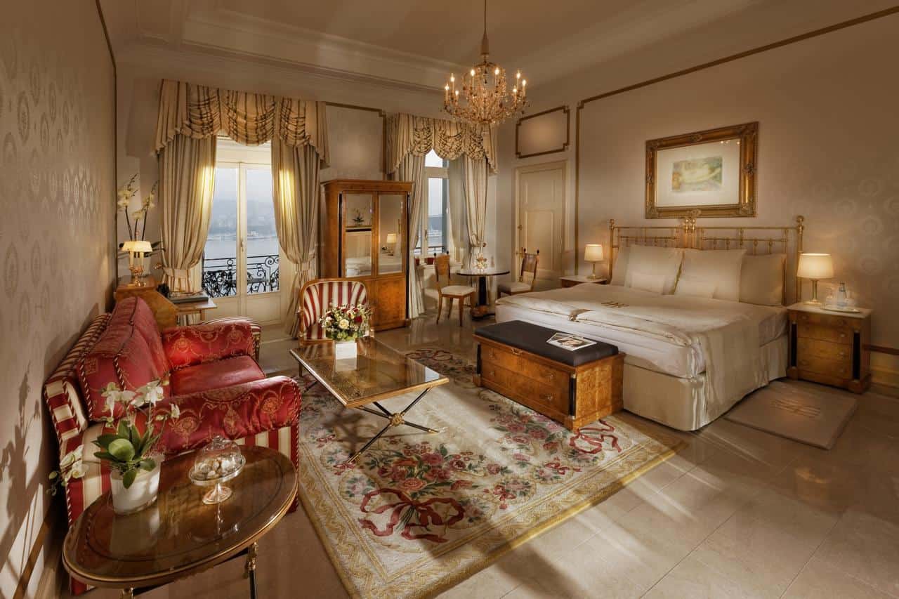 Luxury suite at Grand Hotel National Lucerne