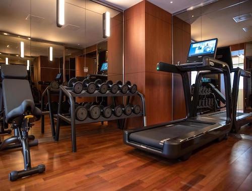 Indoor gym with treadmills and weights, best area to stay in Zurich, best places to stay in Zurich, where to stay in Zurich, best neighborhoods in Zurich