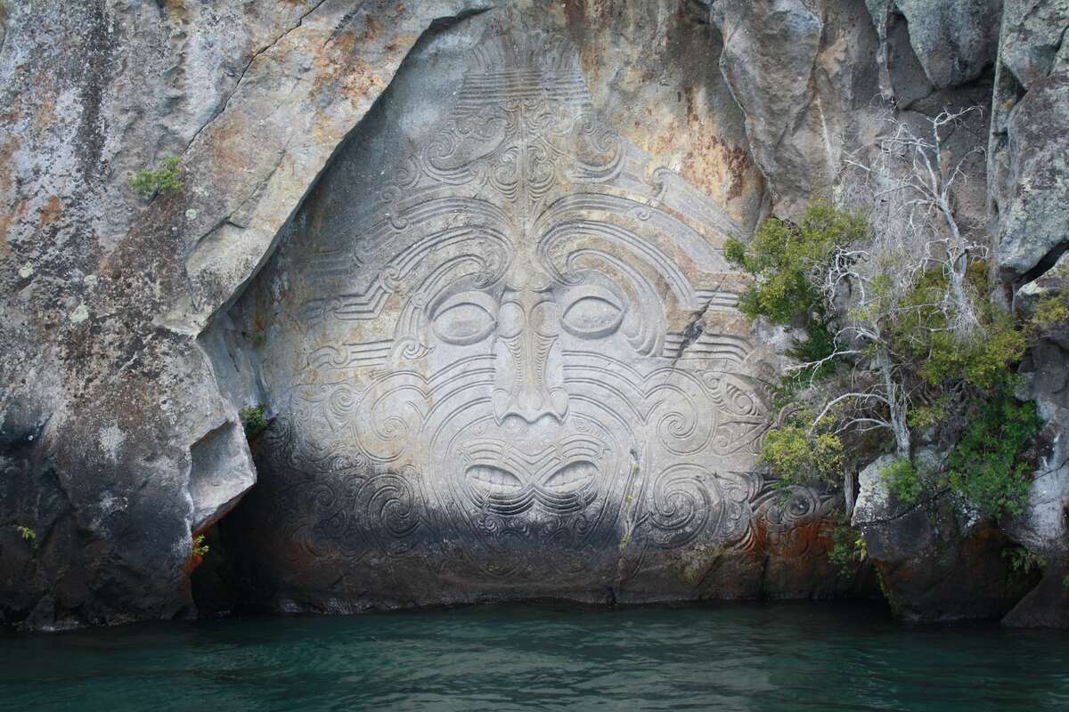 Maori Rock Carvings