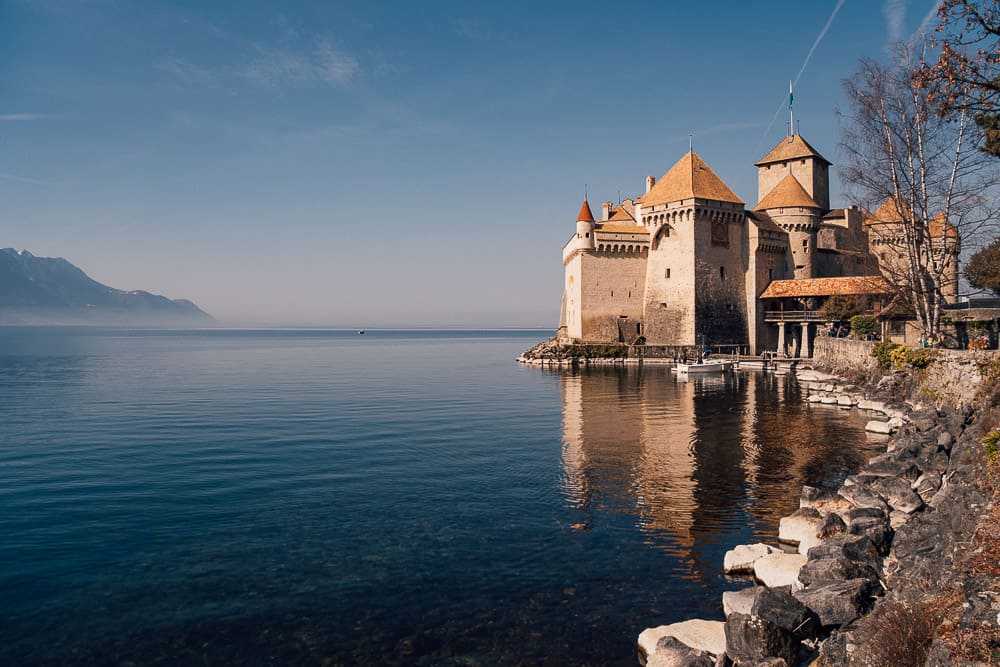 Chateau de Chillon by Lake Geneva