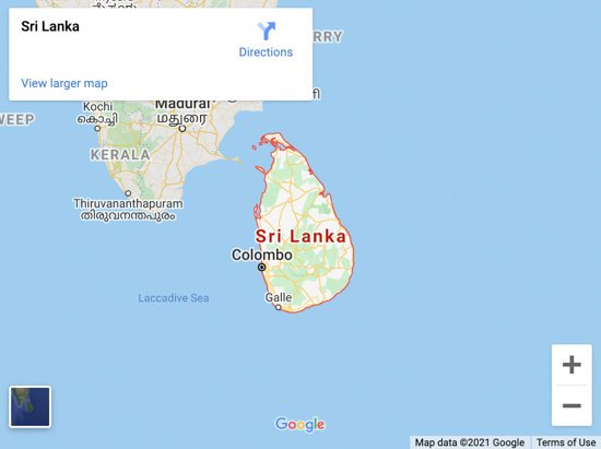 sri lanka map