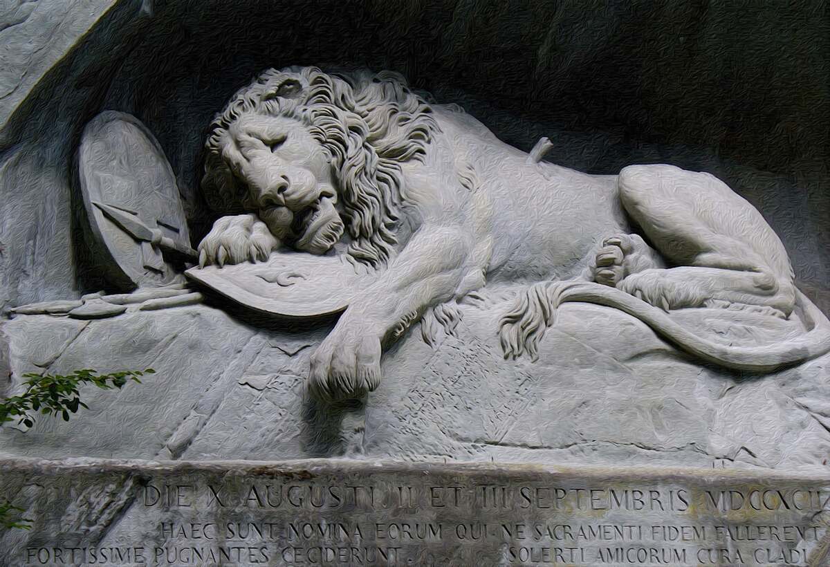 THE LION MONUMENT LUCERNE