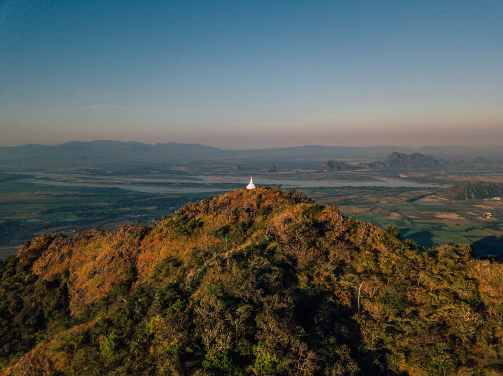 mount zwegabin, zwekabin mountain, mount zwegabin monastery, mount zwekabin, things to do in hpa an