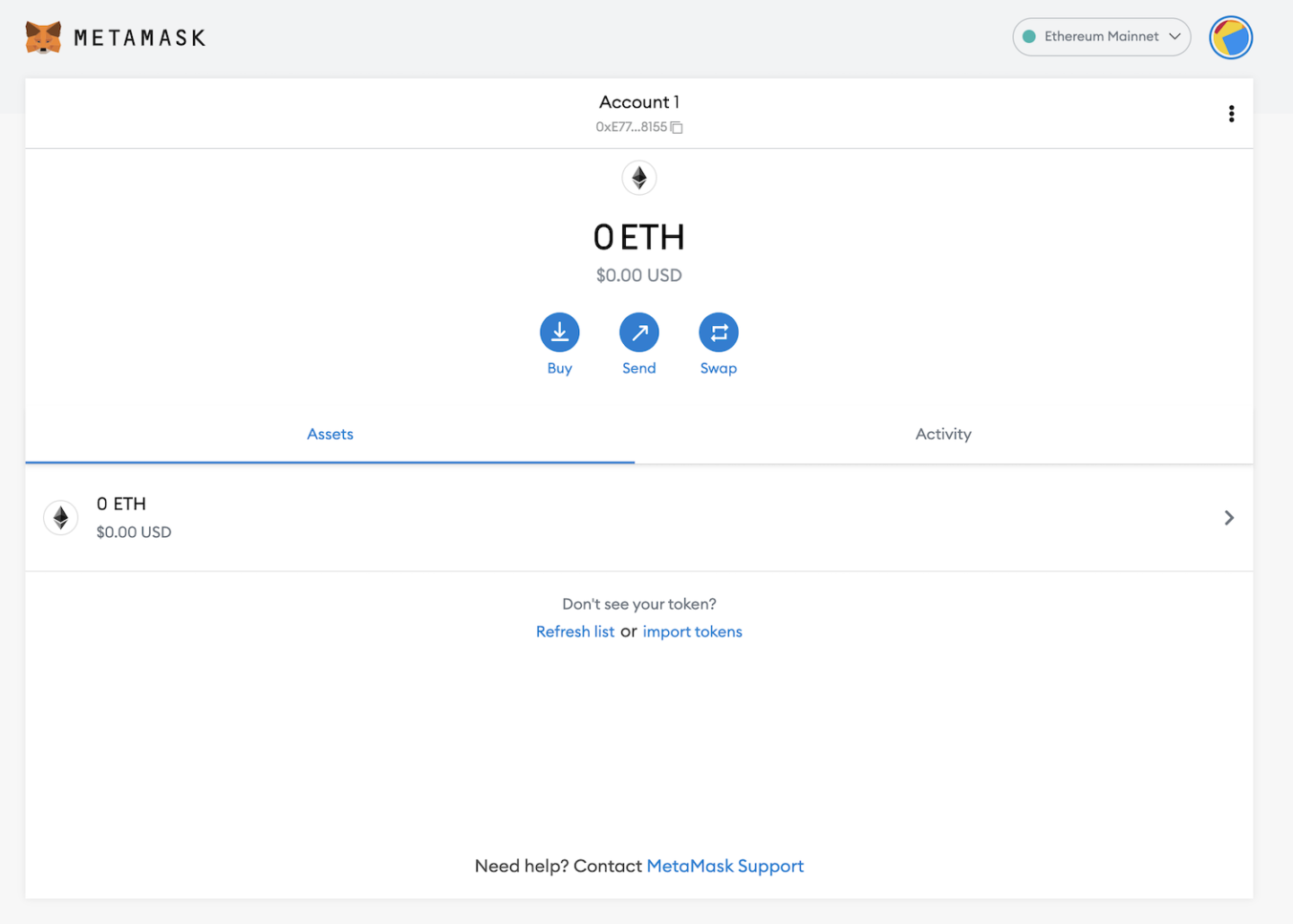 Buy crypto on MetaMask